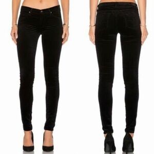 AG Black Velvet Pants